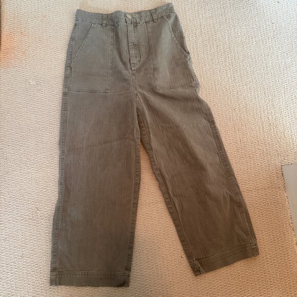 Free People Womens Green High waisted chinos - Picture 12 of 12